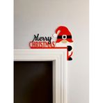dekoratif yılbaşı temalı kapı süsü Merry Christmas Gnome Door Corner