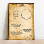 Dekoratrif Sanatsal Viski Fıçısı Patent Posteri 50x70cm.