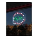 Dekoraven ''Açık'' Yazısı Neon Led/Tabela