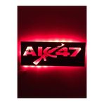 dekoraven Ak-47 Led Işıklı Tablo Kırmızı 53x20 cm, ak47