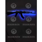 dekoraven Ak-47 Silah Led ışıklı tablo mavi