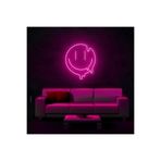 dekoraven Akan Yüz Neon Led Tabela Pembe 30x31 cm, smle54
