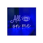 dekoraven All On Me Yazılı Neon Led Tabela Dekoratif Aydınlatma (50x32 Cm) allonmew