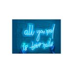 dekoraven All You Need Is Love Nails Neon Led Tabela, allneed