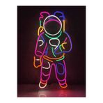 dekoraven Astronot Neon Led Tabela Duvar Dekorasyonu, astronotneon