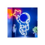 dekoraven Astronot & Yıldız Neon Tabela Neon Yazı Dekoratif Aydınlatma astoronotay212