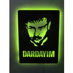 dekoraven Azer Bülbül Dardayım Led ışıklı Tablo yeşil
