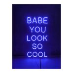 Dekoraven Babe You Look So Cool Neon Led Tabela Dekoratif Aydınlatma, babemavraven1