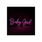 Dekoraven Baby Girl Yazılı Neon Led Turuncu