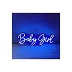 dekoraven Baby Girl Yazılı Neon Tabela Dekoratif Aydınlatma Baby Mavi 80x20 cm, babygirl