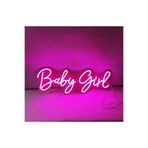 Dekoraven Baby Girl Yazılı Neon Tabela Dekoratif Aydınlatma, babygirlraven40pik