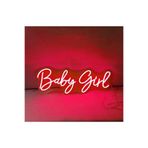Dekoraven Baby Girl Yazılı Neon Tabela Dekoratif Aydınlatma, babykırmızı80