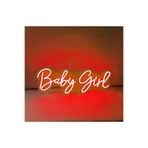 Dekoraven Baby Girl Yazılı Neon Tabela Dekoratif Aydınlatma, babyturubcu80