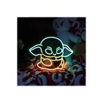 dekoraven Baby Neon Tabela Dekoratif Aydınlatma, yoda