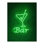 dekoraven Bar Neon Tabela Kokteyl Neon Duvar Dekorasyonu Dekoratif Aydınlatma Yeşil 50x50cm, barneon1