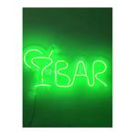 dekoraven Bar Neon Tabela Yeşil Led Dekoratif Duvar Aydınlatması 54x24 cm, bar1