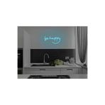 dekoraven Be Happy Neon Tabela Dekoratif Aydınlatma Turkuaz 50x20 cm, behappy