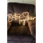 Dekoraven Better Together Neon Tabela 80Cmx50Cm Düğün Söz Nişan Organizasyon Arka Plan A