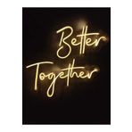 dekoraven Better Together Neon Tabela Neon Yazı Söz Nişan Organizasyon Neon Arka Plan Led Işık