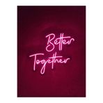 Dekoraven Better Together Organizasyon Söz Nişan Neon Tabela Neon Yazı Dekoratif Aydınlatma, beter5om