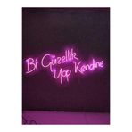 Dekoraven Bi Güzellik Yap Kendine Neon Yazı Neon Tabela Dekoratif Aydınlatma(100X50Cm), pinkgüzellilk100raven