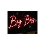 dekoraven Big Boss Patron Yazı Neon Led Tabela Duvar Dekoru 40x20 Cm, bigboss21
