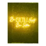 dekoraven Bu Işıltılı Hayatı Ben Seçtim Yazılı Neon Led Aydınlatma Tabela Güzellik Merkezi Dekorasyon 80x40 Cm Sarı, ışıktıtek