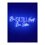 dekoraven Bu Işıltılı Hayatı Ben Seçtim Yazılı Neon Led Aydınlatma Tabela Güzellik Merkezi Dekorasyon 80X40Cm Mavi, ışıktıtek