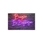 dekoraven Bugün Bi Başkasın Neon Led Yazı Tabela Dekoratif Aydınlatma Kırmızı-Pembe 80x50 cm, bugünbaşka