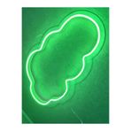 dekoraven Bulut Neon Led Neon Tabela Neon Gece Lambası Çocuk Odası Dekorasyonu 60x40cm Yeşil, bulutnew1