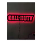 dekoraven Call Of Duty Led Işıklı Ahşap Tablo 55x24 cm, cad1