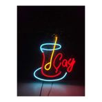 dekoraven Çay Neon Led Yazı Tabela 40x30 cm, çayneon21