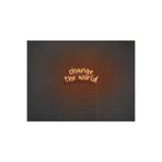 Dekoraven Change The World Neon Tabela Dekoratif Aydınlatma, changetu80