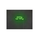 Dekoraven Change The World Neon Tabela Dekoratif Aydınlatma, changey80