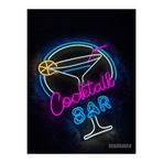 dekoraven Cocktail Bar Neon Tabela Dekoratif Aydınlatma 60x50 cm, cocktailbar2