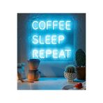 dekoraven Coffee Eat Sleep Neon Led Tabela, cofferav23