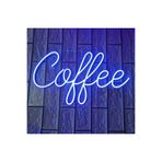 dekoraven Coffee Kahve Kafe Neon Led Tabela Dekoratif Aydınlatma Mavi 60x30 cm, cofferae1