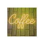 dekoraven Coffee Kahve Kafe Neon Led Tabela Dekoratif Aydınlatma Sarı 30x15 cm, cofferae1