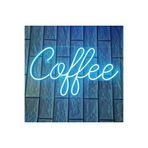 dekoraven Coffee Kahve Kafe Neon Led Tabela Dekoratif Aydınlatma Turkuaz 60x30 cm, cofferae1