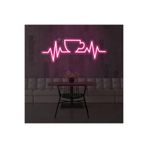 dekoraven Coffee Kahve Neon Tabela Pembe Dekoratif Aydınlatma 50x20 cm, coffekahve