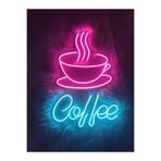 Dekoraven Coffee Neon Led Tabela Neon Dekoratif Duvar Aydınlatması(50X35Cm), coffedekoravenpik