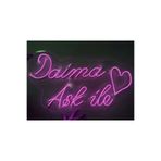 dekoraven Daima Aşk İle Düğün Söz Nişan Organizasyon Neon Led Tabela 60x35 cm Pembe, daimaaşk