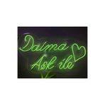 dekoraven Daima Aşk İle Düğün Söz Nişan Organizasyon Neon Led Tabela 60x35 cm Yeşil, daimaaşk