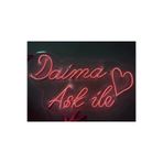 dekoraven Daima Aşk Ile Düğün Söz Nişan Organizasyon Neon Led Tabela 60X35Cm Kırmızı, daimaaşk