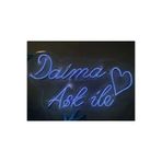 dekoraven Daima Aşk Ile Düğün Söz Nişan Organizasyon Neon Led Tabela 60X35Cm Mavi, daimaaşk