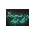 dekoraven Daima Aşk İle Düğün Söz Nişan Organizasyon Neon Led Tabela 60x35cm Turkuaz, daimaaşk