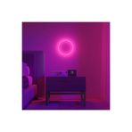 dekoraven Daire Yuvarlak Neon Tabela Pembe Dekoratif Aydınlatma ve Gece Lambası 50x50 cm, daire2