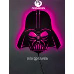 dekoraven Darth Vader Led Işıklı Ahşap Tablo pembe
