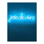 dekoraven De Vivre Neon Şekiller Işaret Neon Led Dekoratif Duvar Aydınlatması Turkuaz, joie