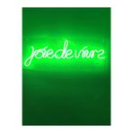 dekoraven De Vivre Neon Şekiller Işaret Neon Led Dekoratif Duvar Aydınlatması Yeşil, joie